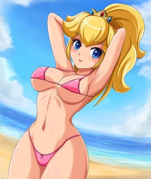 File:Peach on the beach.jpg